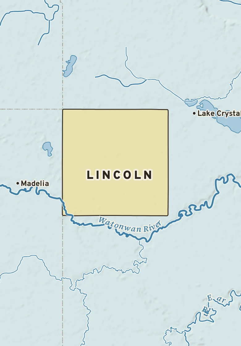 Atlas plate of Lincoln, Minnesota.