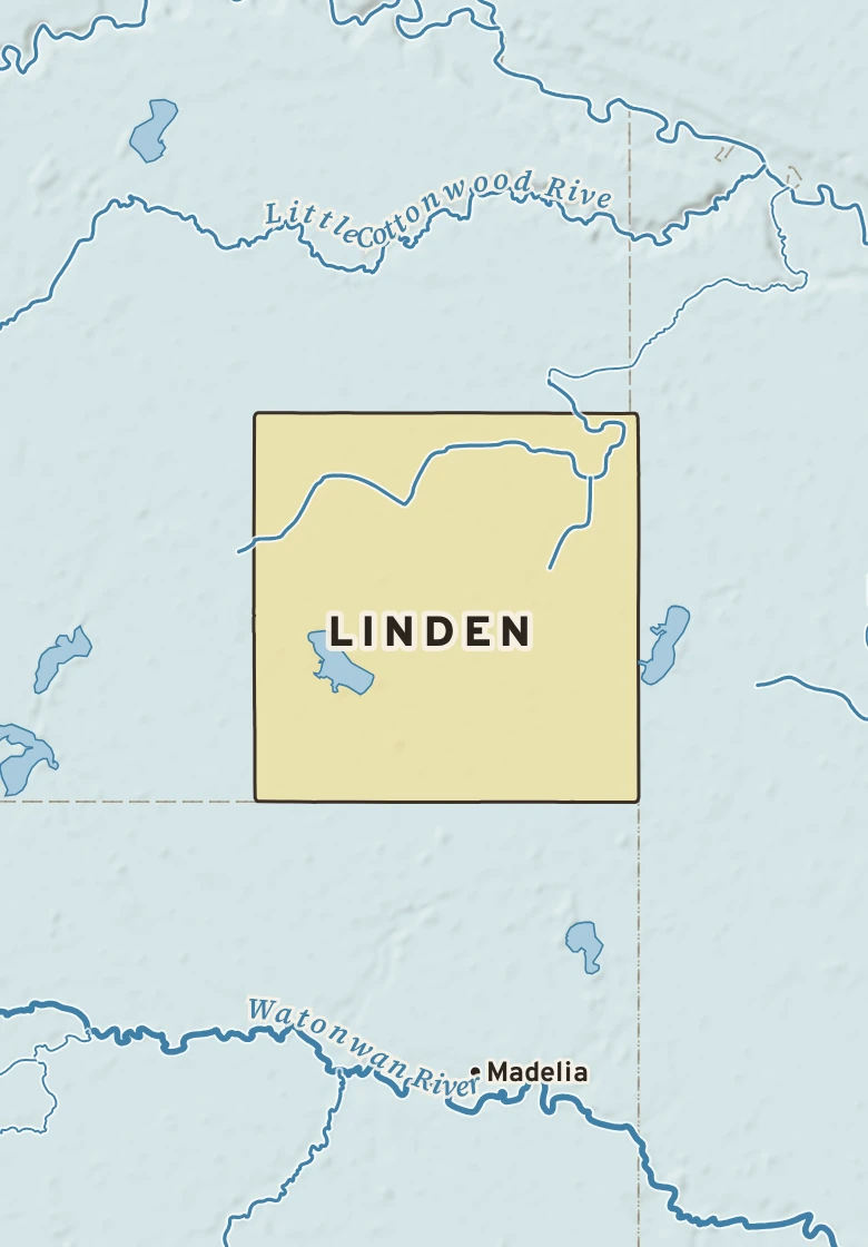 Atlas plate of Linden, Minnesota.