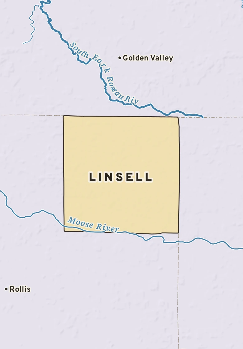 Atlas plate of Linsell, Minnesota.