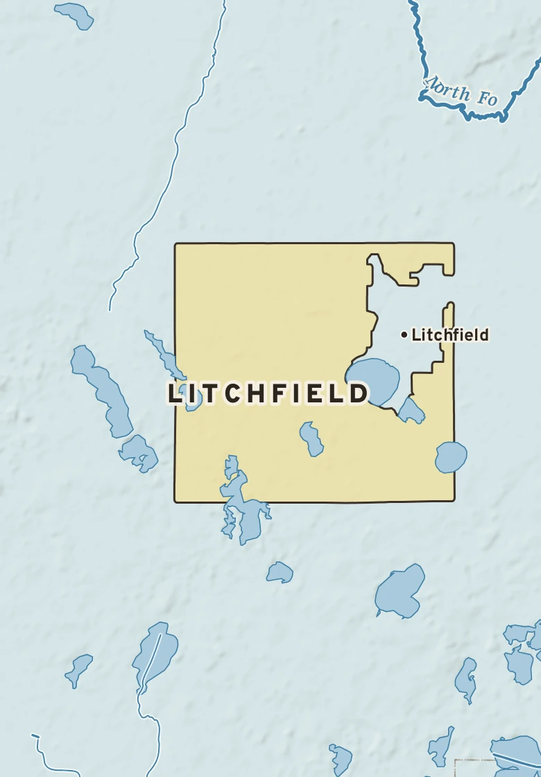 Atlas plate of Litchfield, Minnesota.