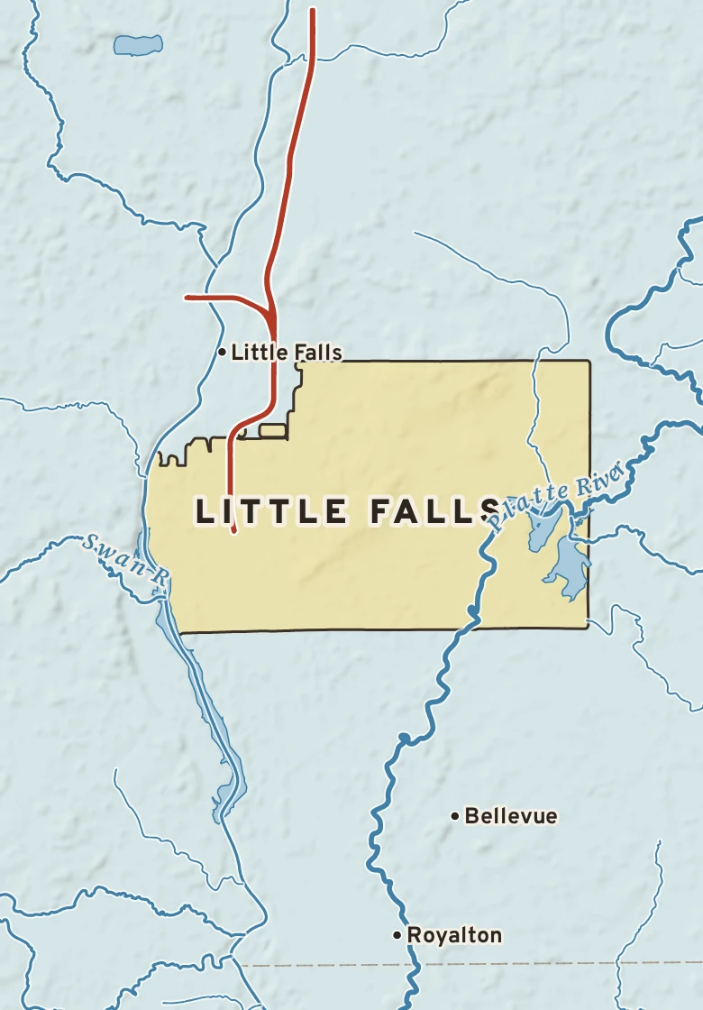 Atlas plate of Little Falls, Minnesota.