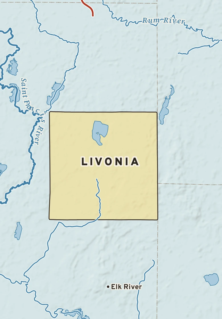 Atlas plate of Livonia, Minnesota.