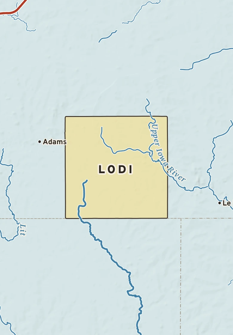 Atlas plate of Lodi, Minnesota.