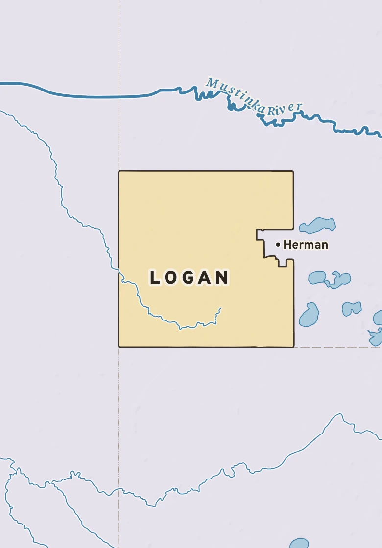 Atlas plate of Logan, Minnesota.
