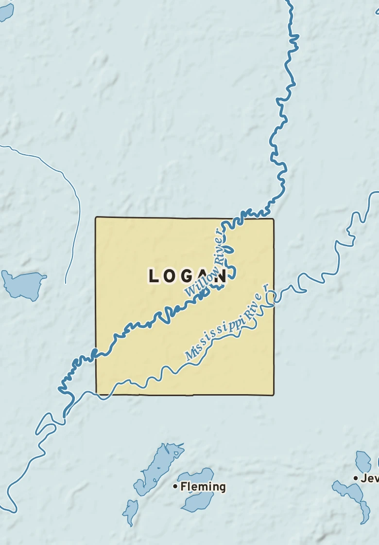 Atlas plate of Logan, Minnesota.