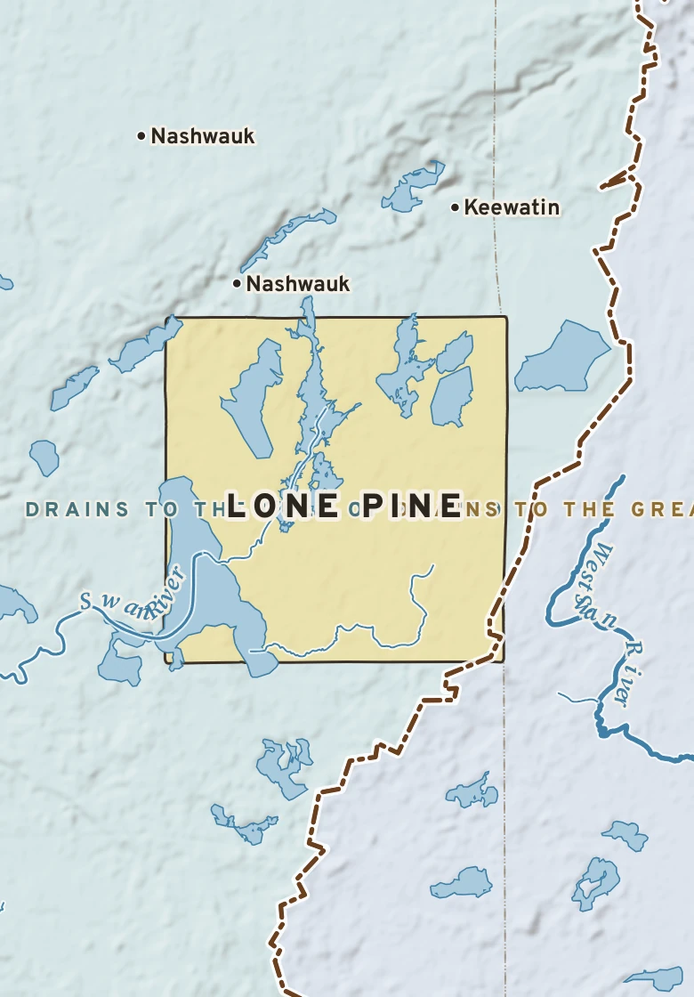 Atlas plate of Lone Pine, Minnesota.