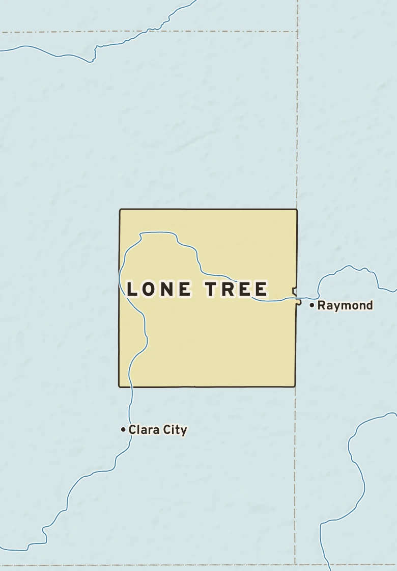 Atlas plate of Lone Tree, Minnesota.