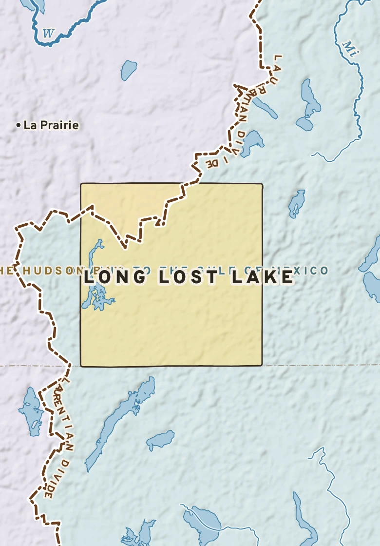 Atlas plate of Long Lost Lake, Minnesota.