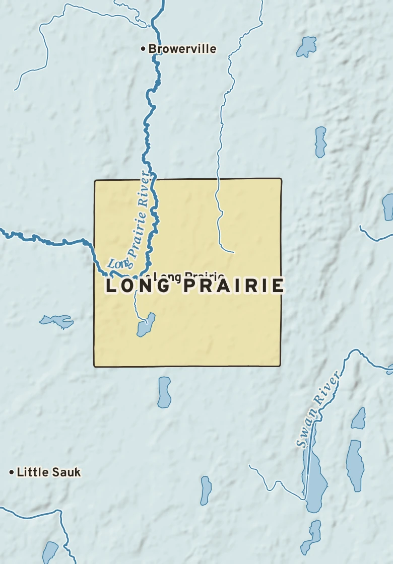 Atlas plate of Long Prairie, Minnesota.