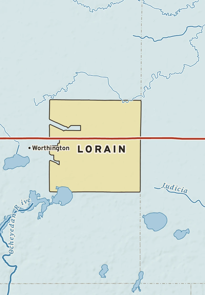 Atlas plate of Lorain, Minnesota.