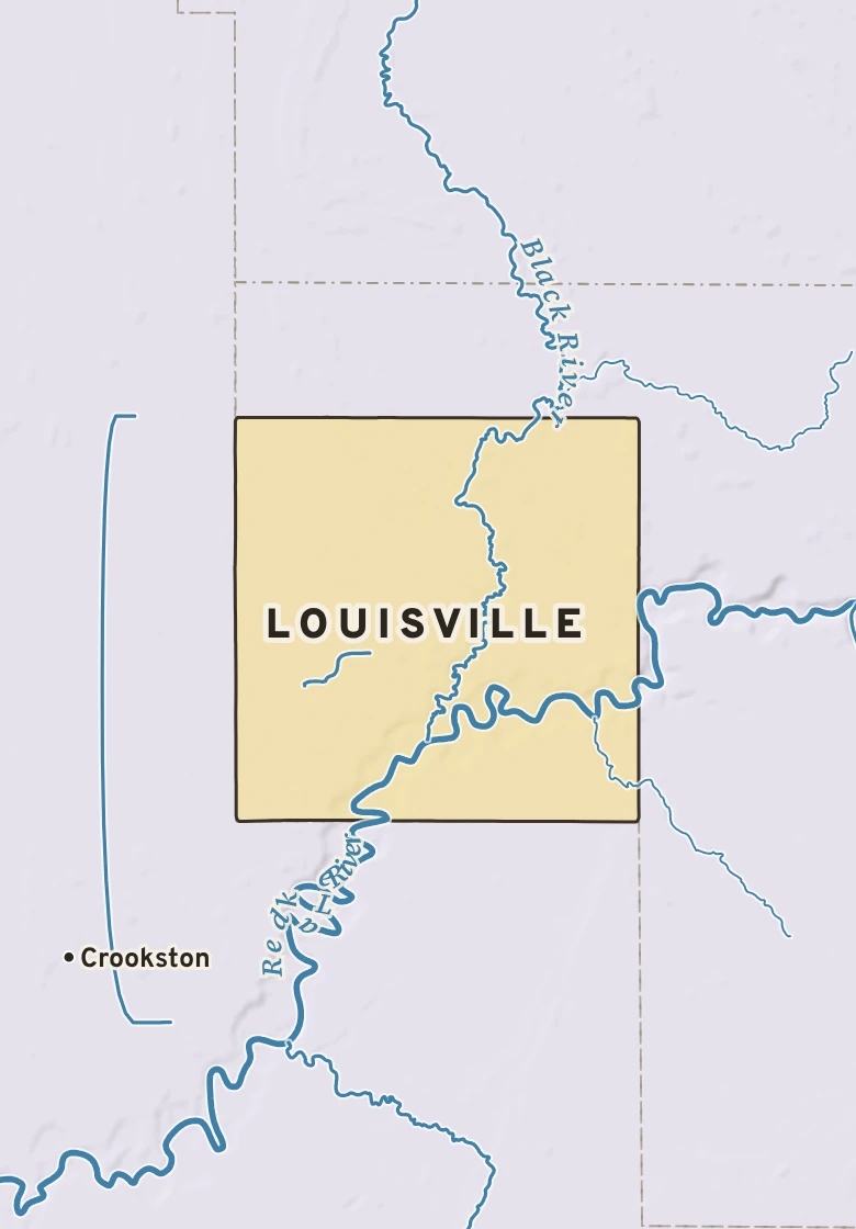 Atlas plate of Louisville, Minnesota.