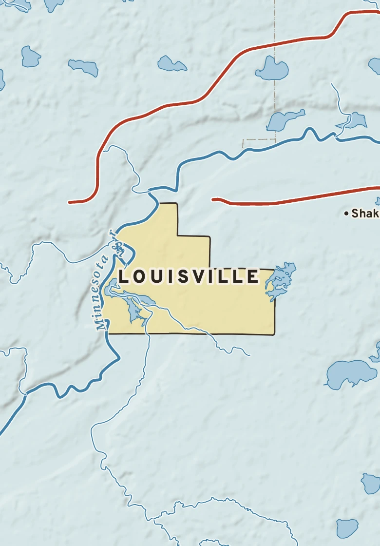 Atlas plate of Louisville, Minnesota.