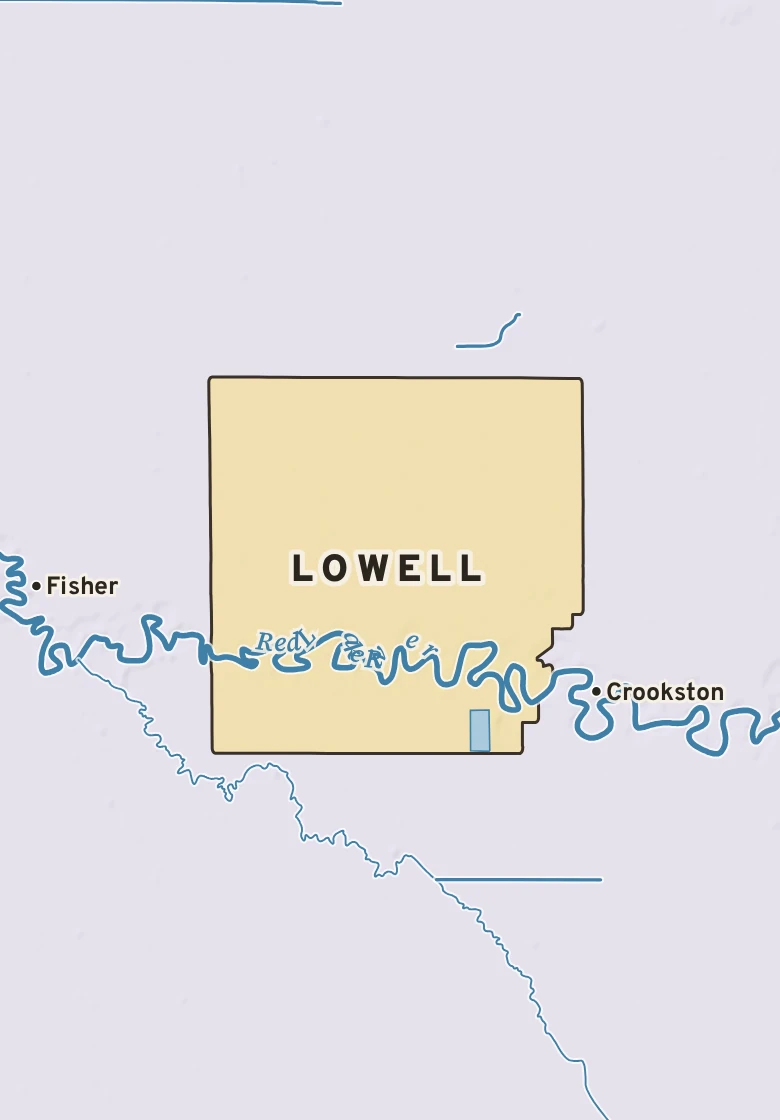 Atlas plate of Lowell, Minnesota.