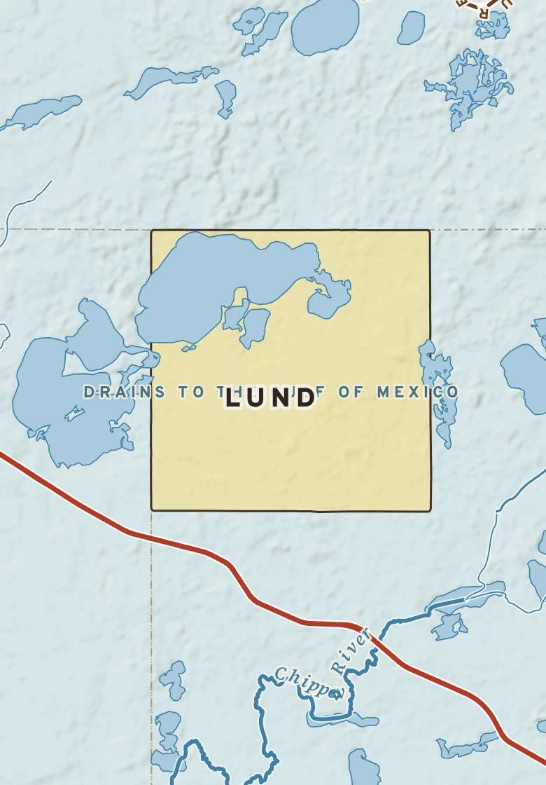 Atlas plate of Lund, Minnesota.