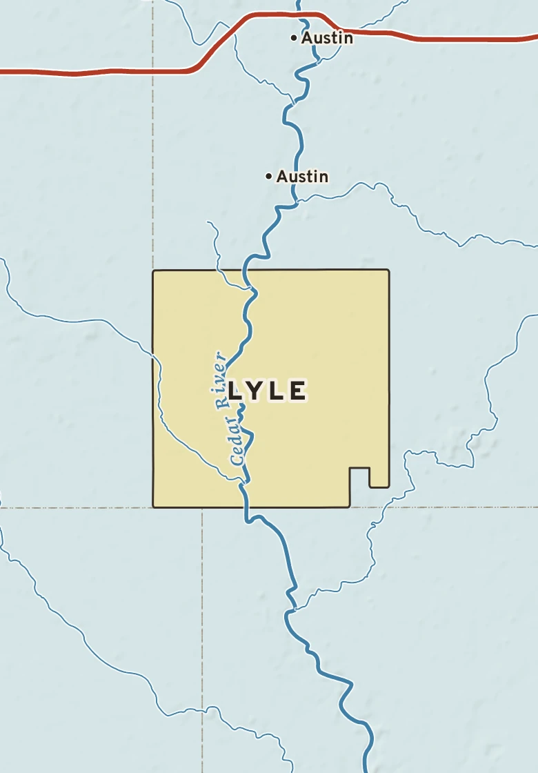 Atlas plate of Lyle, Minnesota.