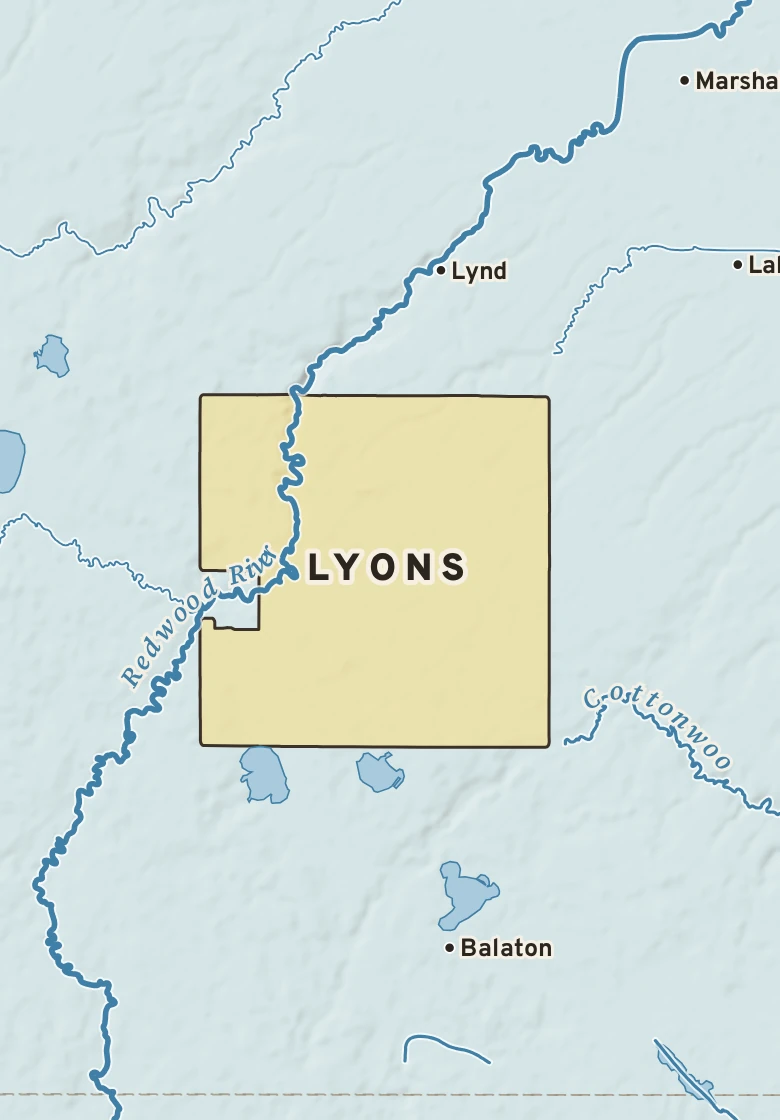 Atlas plate of Lyons, Minnesota.