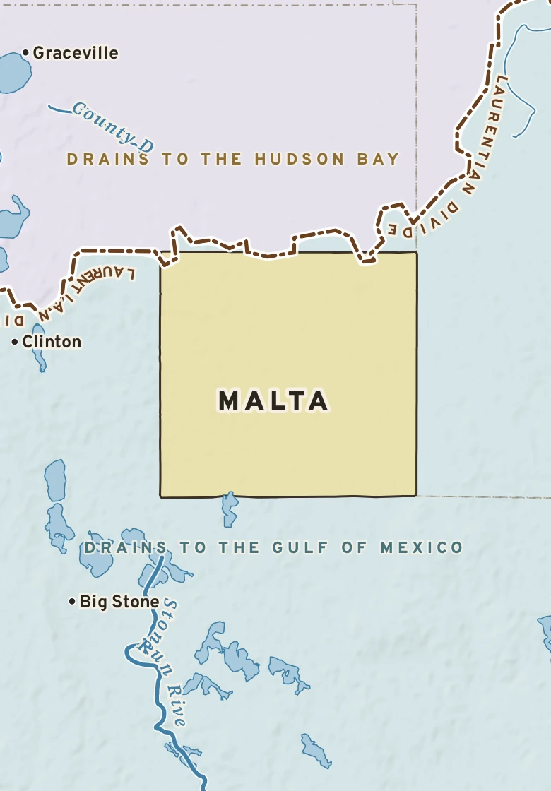 Atlas plate of Malta, Minnesota.
