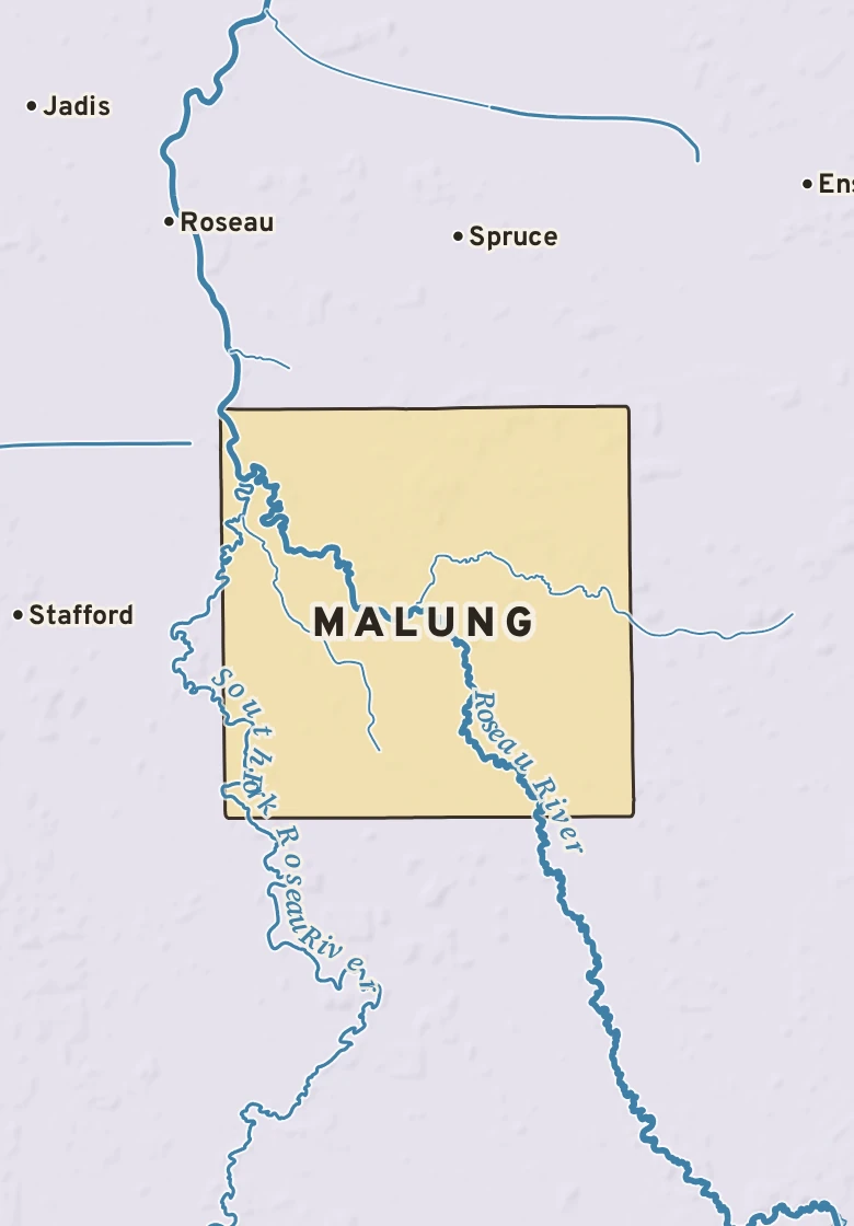 Atlas plate of Malung, Minnesota.