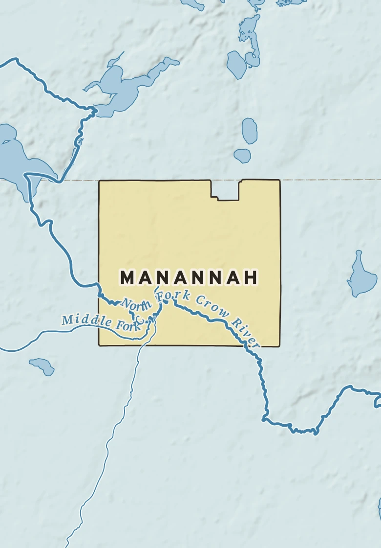 Atlas plate of Manannah, Minnesota.
