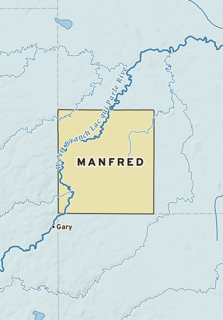Atlas plate of Manfred, Minnesota.