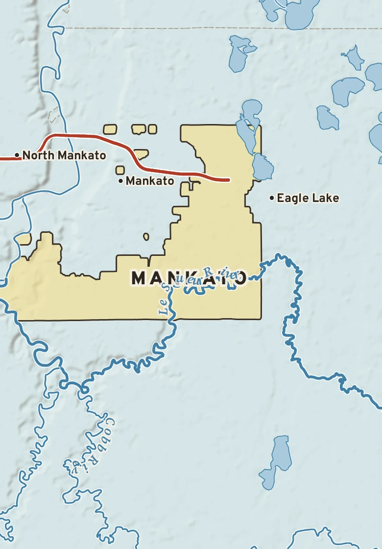Atlas plate of Mankato, Minnesota.