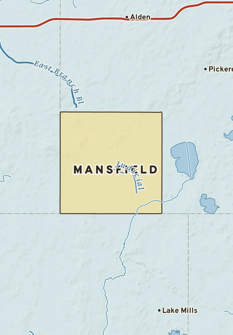 Atlas plate of Mansfield, Minnesota.