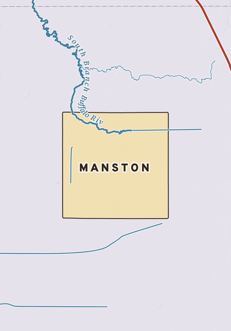Atlas plate of Manston, Minnesota.