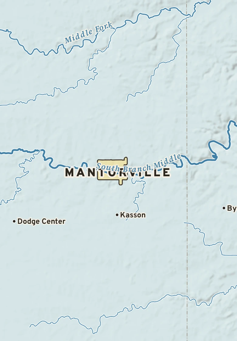 Atlas plate of Mantorville, Minnesota.