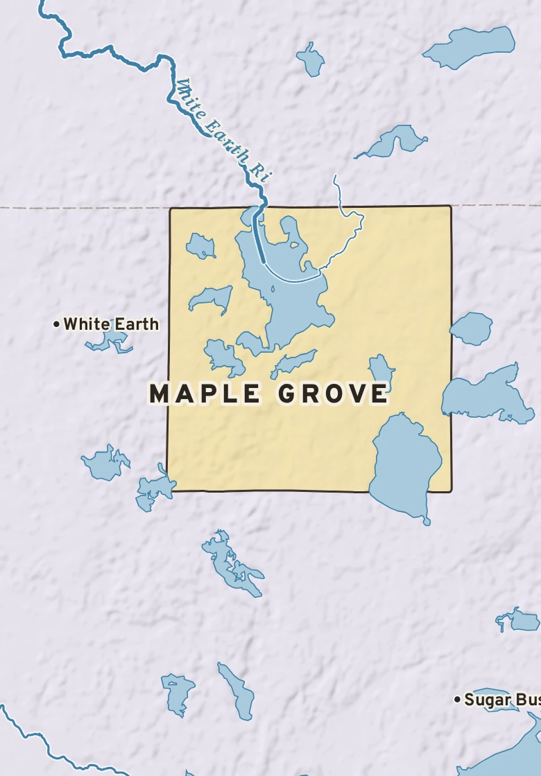 Atlas plate of Maple Grove, Minnesota.