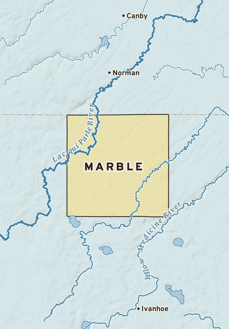 Atlas plate of Marble, Minnesota.