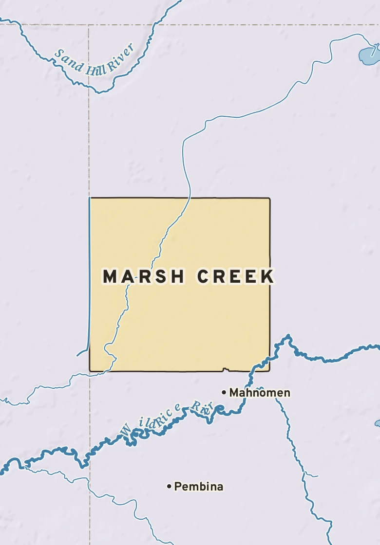 Atlas plate of Marsh Creek, Minnesota.