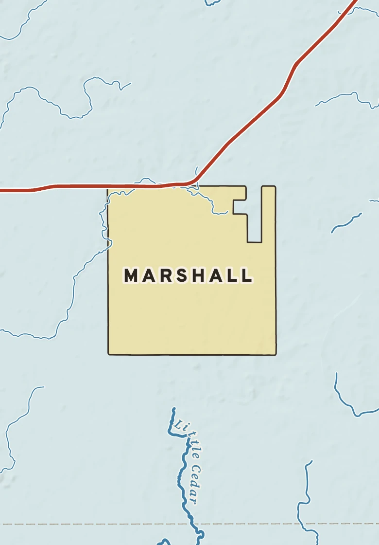 Atlas plate of Marshall, Minnesota.