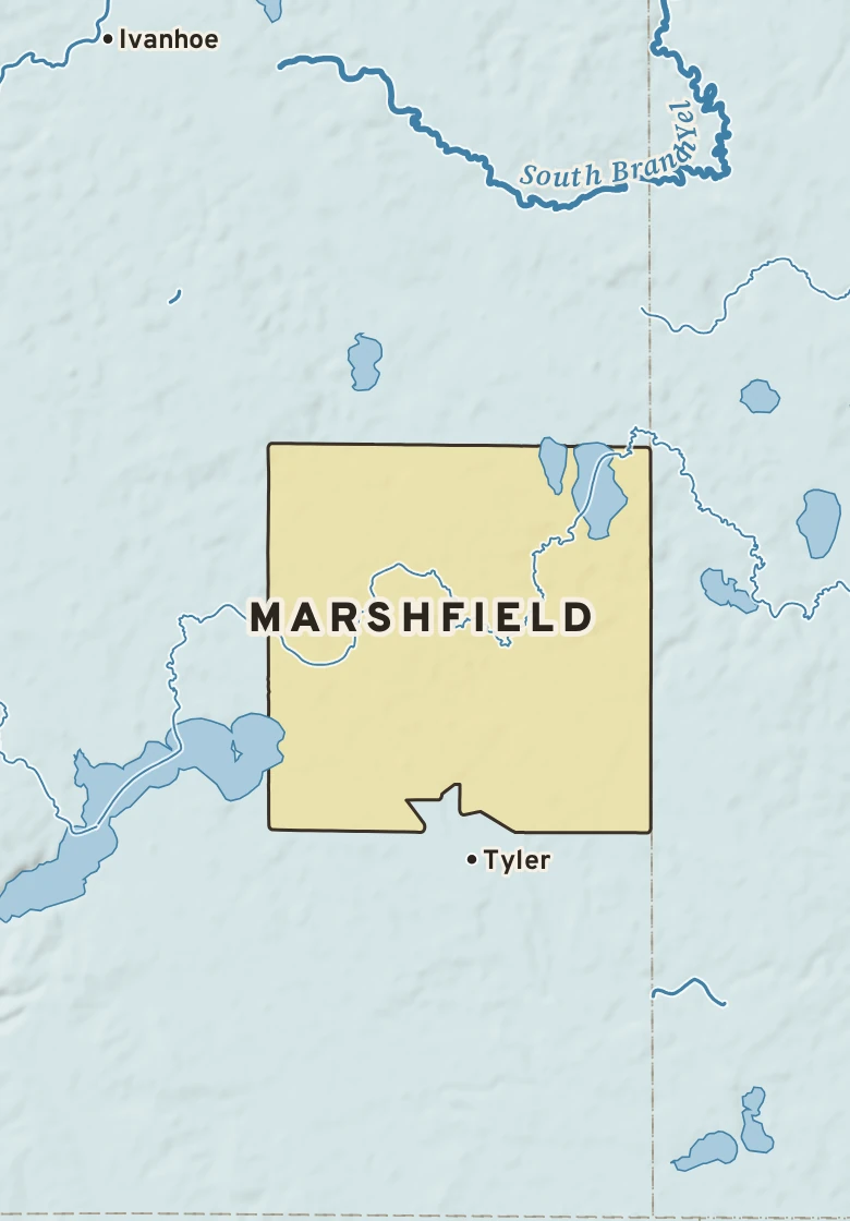 Atlas plate of Marshfield, Minnesota.