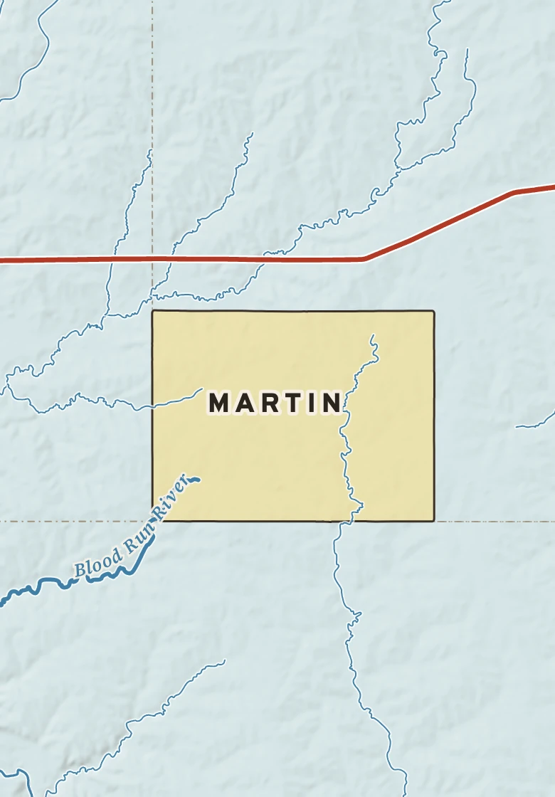 Atlas plate of Martin, Minnesota.