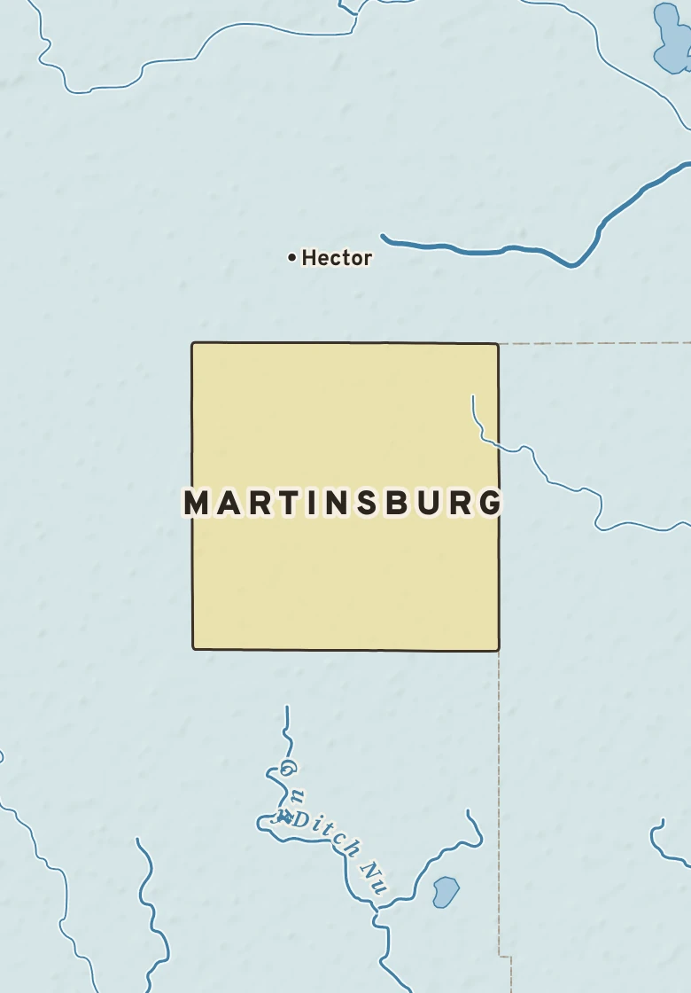 Atlas plate of Martinsburg, Minnesota.