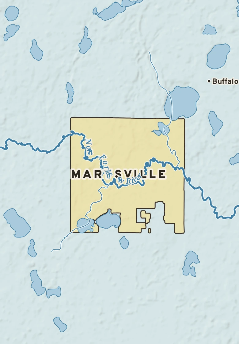 Atlas plate of Marysville, Minnesota.