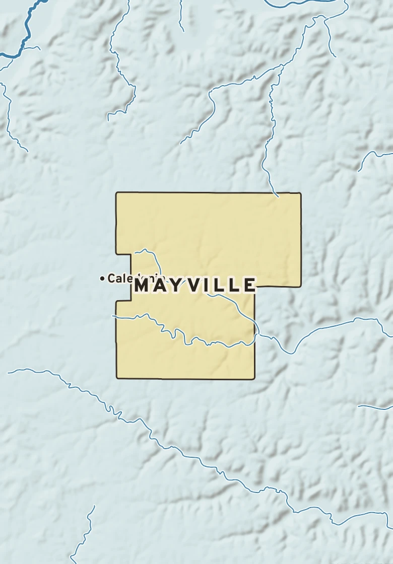 Atlas plate of Mayville, Minnesota.