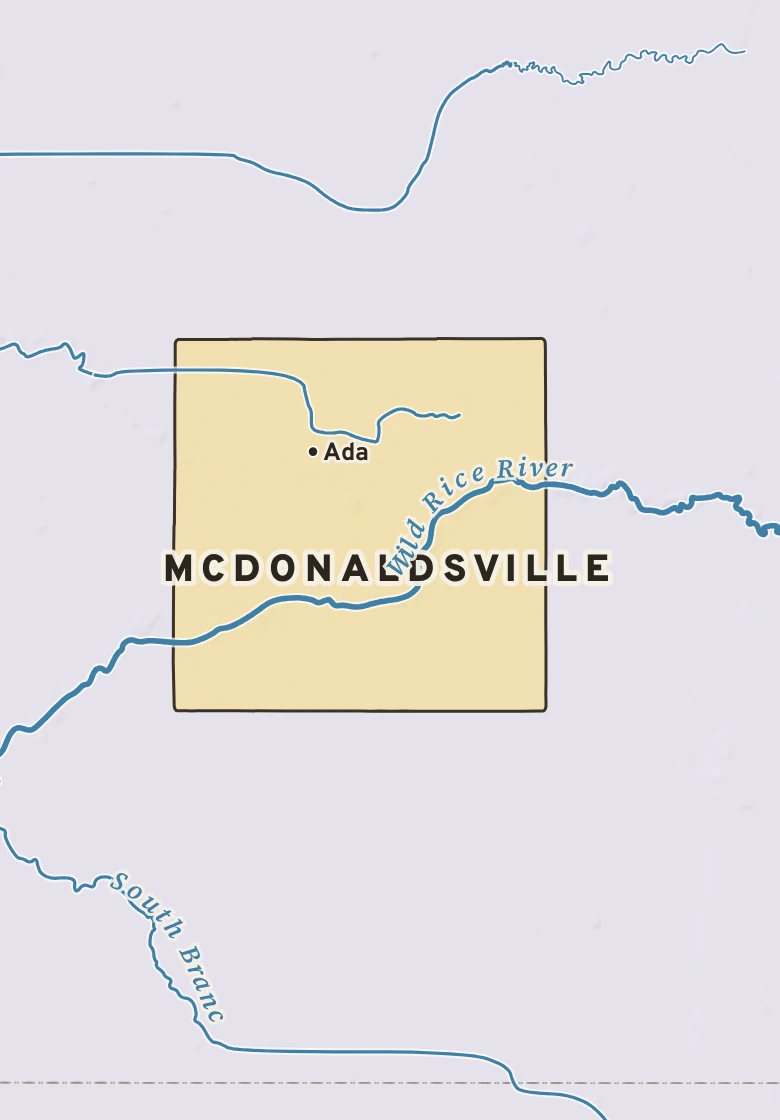 Atlas plate of McDonaldsville, Minnesota.