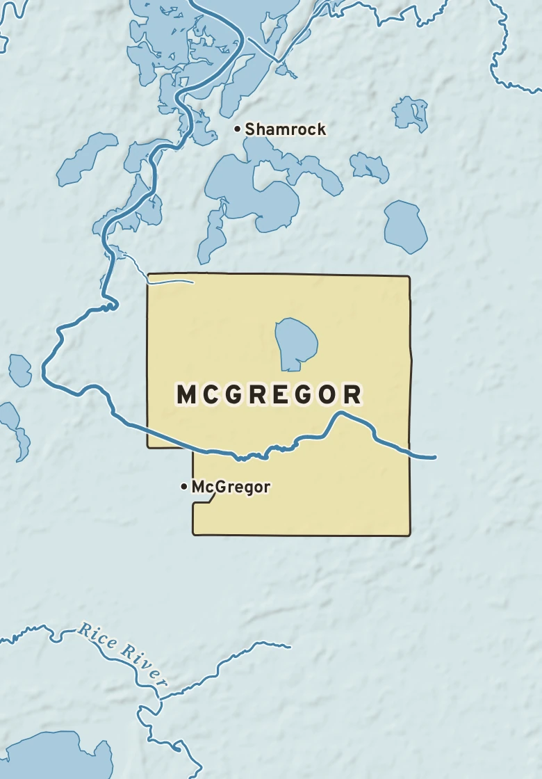 Atlas plate of McGregor, Minnesota.
