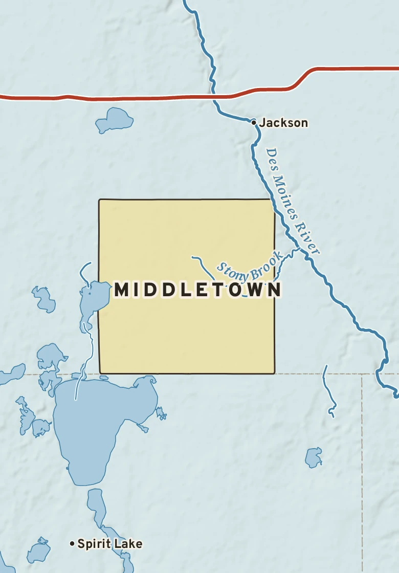 Atlas plate of Middletown, Minnesota.