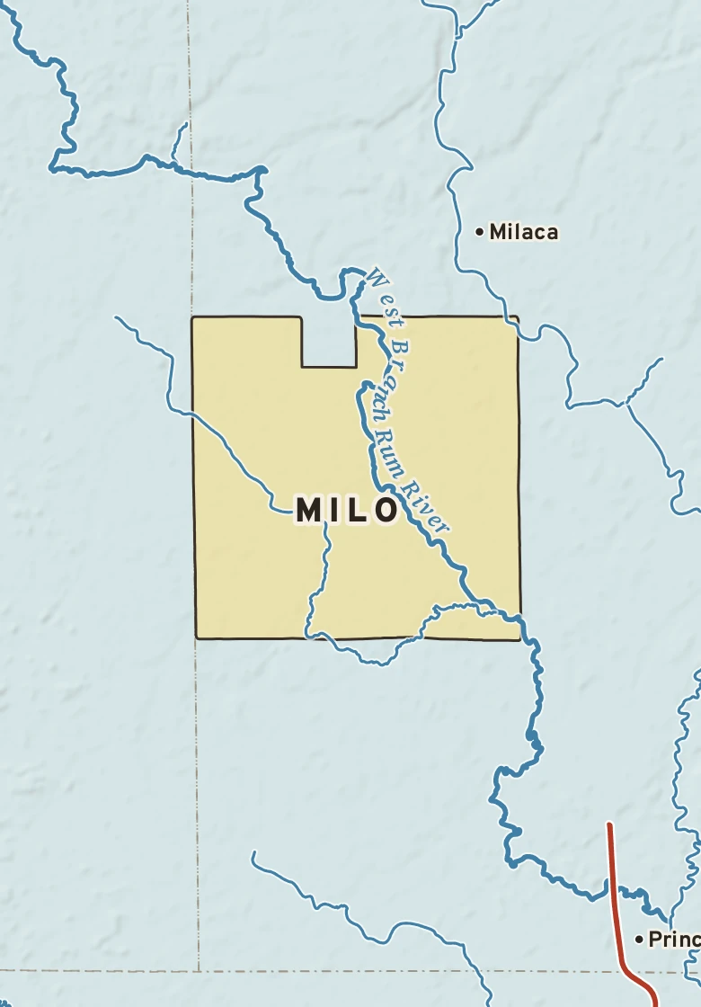Atlas plate of Milo, Minnesota.