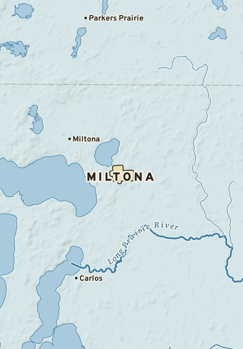 Atlas plate of Miltona, Minnesota.