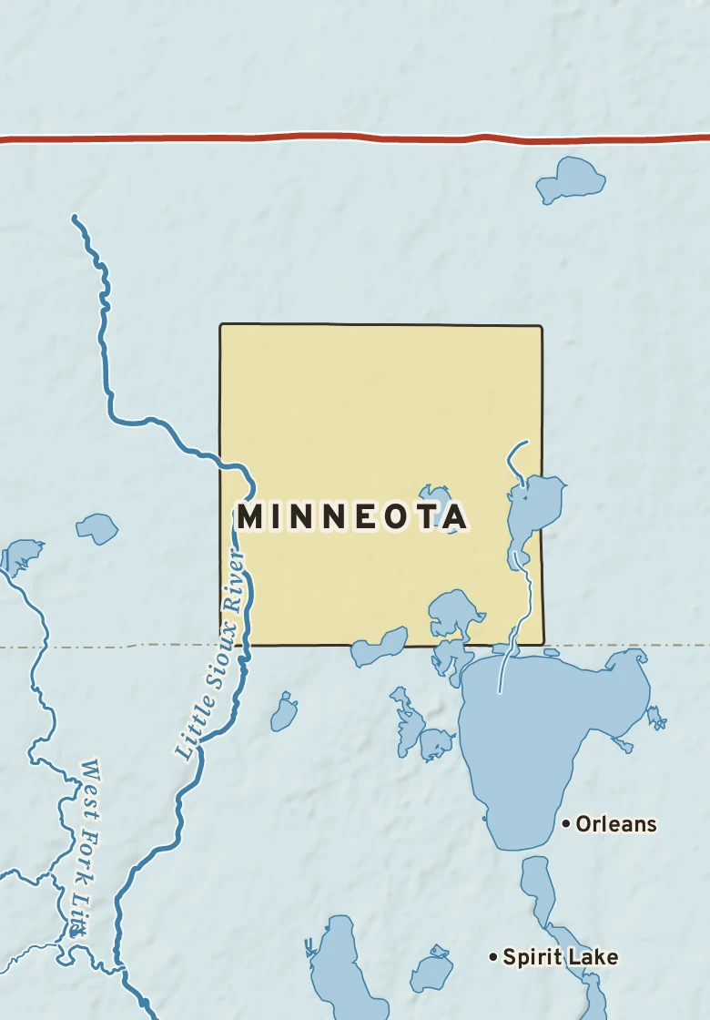 Atlas plate of Minneota, Minnesota.
