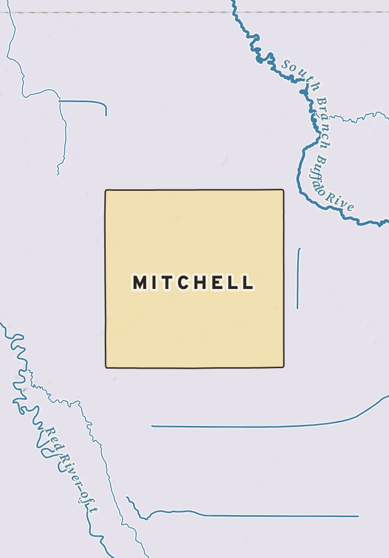 Atlas plate of Mitchell, Minnesota.