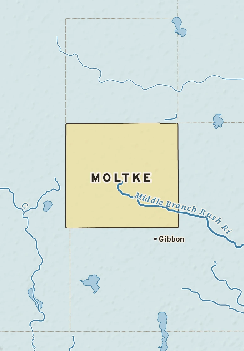 Atlas plate of Moltke, Minnesota.
