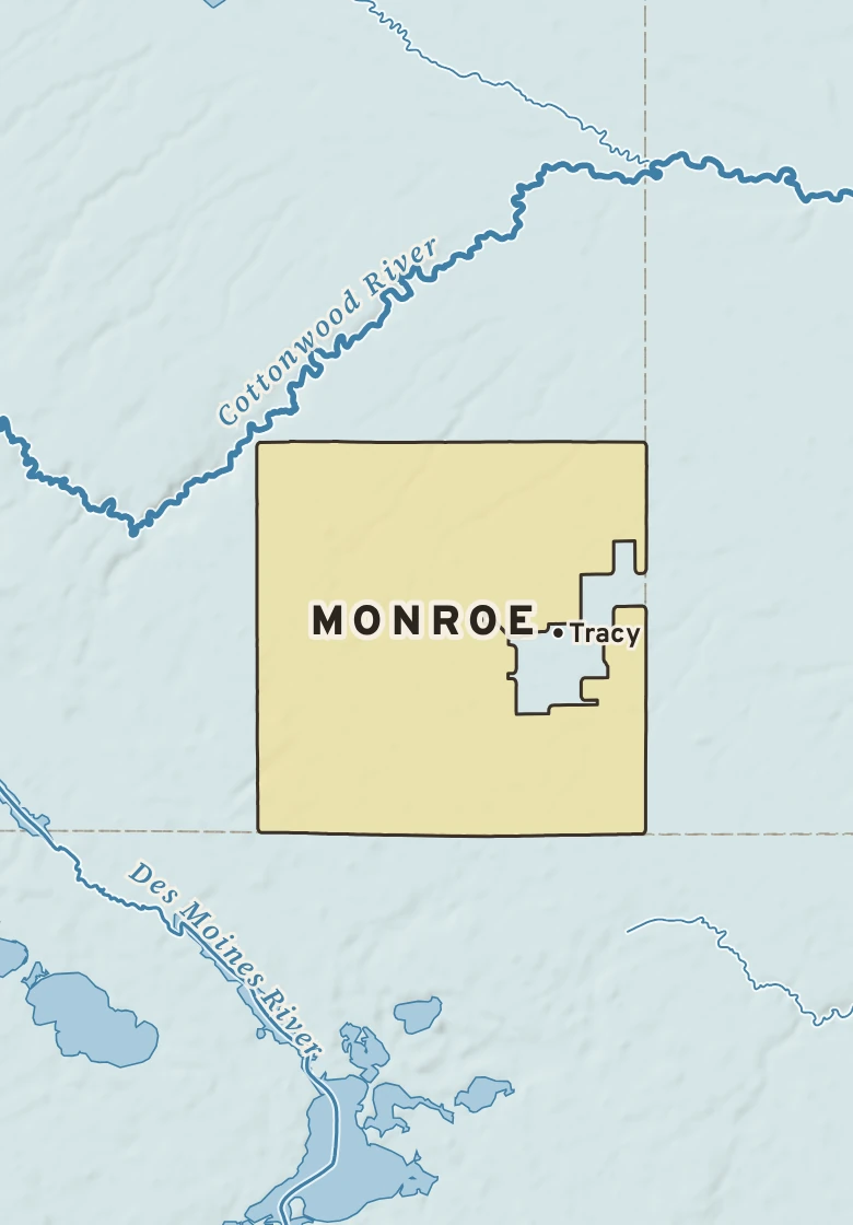 Atlas plate of Monroe, Minnesota.