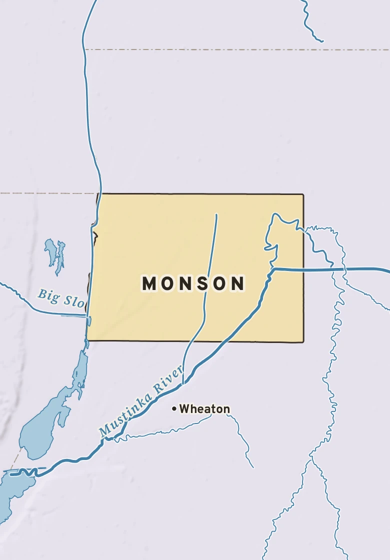 Atlas plate of Monson, Minnesota.