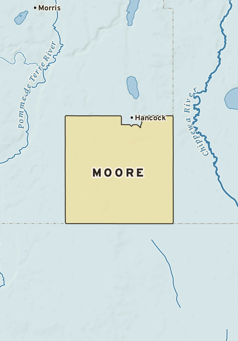 Atlas plate of Moore, Minnesota.