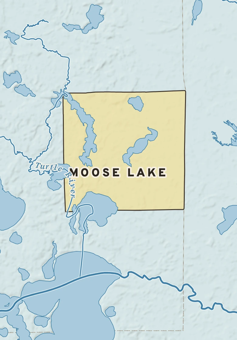 Atlas plate of Moose Lake, Minnesota.