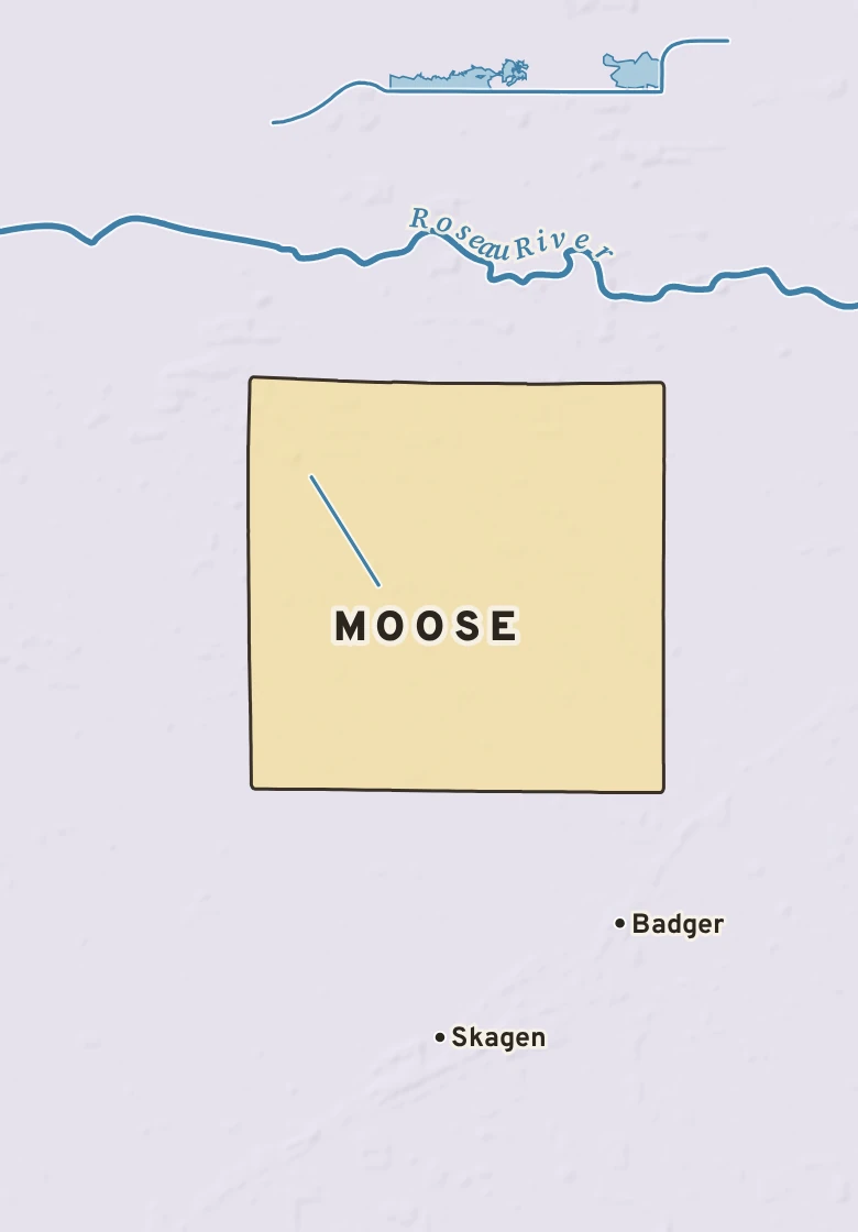 Atlas plate of Moose, Minnesota.